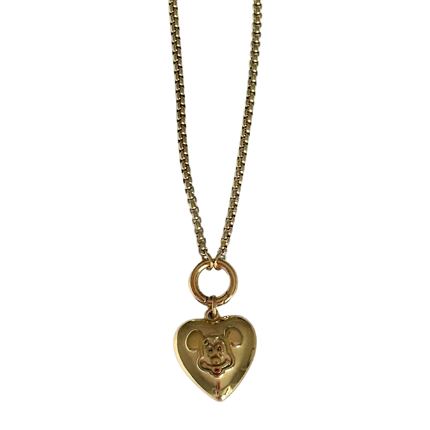 mouse heart necklace