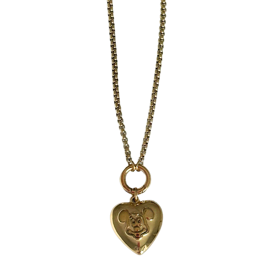 mouse heart necklace
